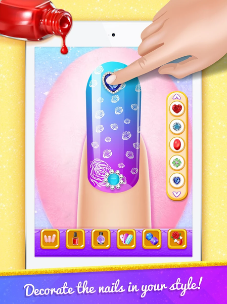 Nail polish nail art game - Gameplay image of android game