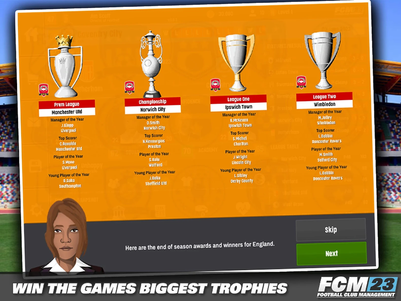 FCM23 Soccer Club Management - Gameplay image of android game