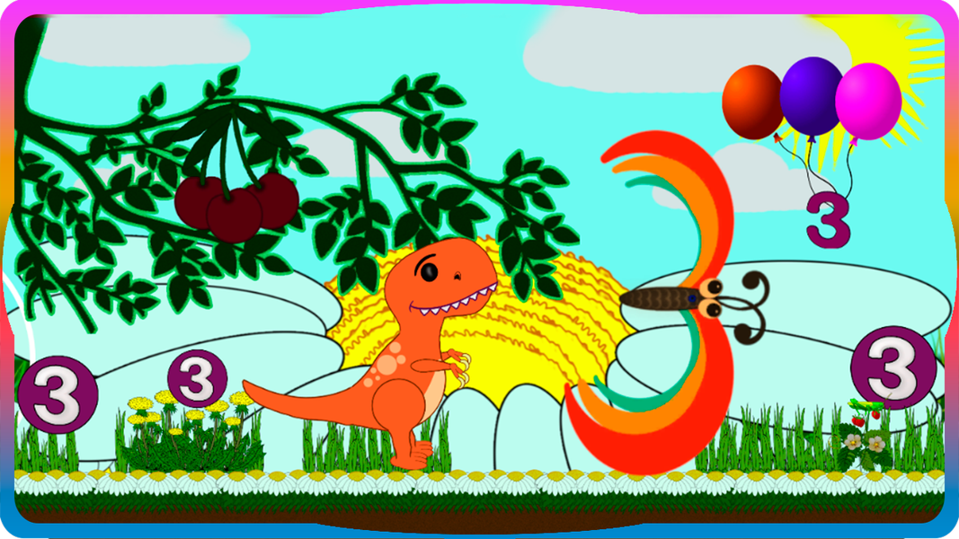 Dino and Numbers - Gameplay image of android game