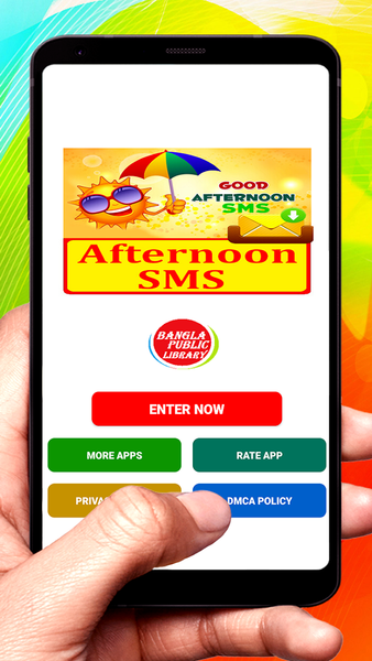 Good Afternoon SMS Message - Image screenshot of android app