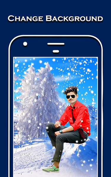 Snowfall photo editor: frames - Image screenshot of android app