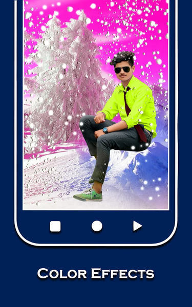 Snowfall photo editor: frames - Image screenshot of android app