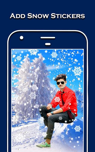 Snowfall photo editor: frames - Image screenshot of android app