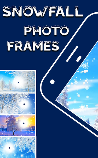 Snowfall photo editor: frames - عکس برنامه موبایلی اندروید