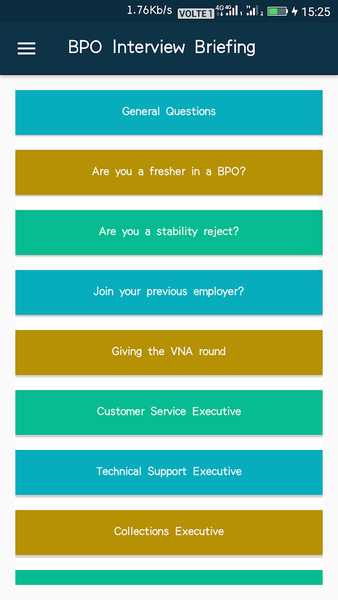 BPO Interview Coaching - Image screenshot of android app