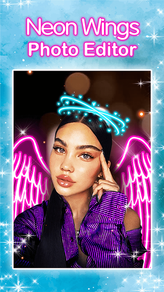 Neon Wings Photo Editor - Image screenshot of android app