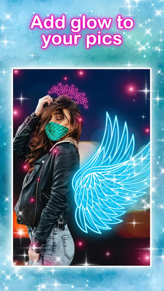 Neon Wings Photo Editor - عکس برنامه موبایلی اندروید