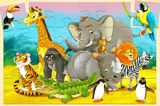 Cartoon  Animals Puzzles - عکس برنامه موبایلی اندروید