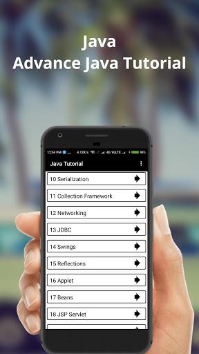 Java Advance Java Tutorial - عکس برنامه موبایلی اندروید
