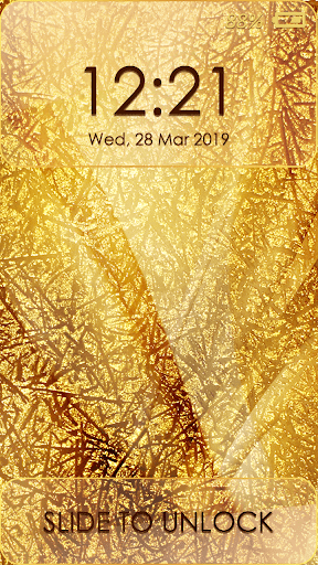 Luxury Gold Keypad Lock Screen - Image screenshot of android app