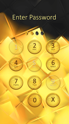 Luxury Gold Keypad Lock Screen - Image screenshot of android app