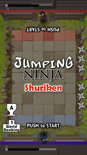 Jumping Ninja Shuriken : two Player game - Gameplay image of android game