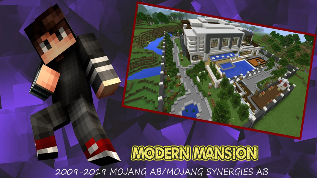 Map Modern Mansion: MCPE House - عکس بازی موبایلی اندروید