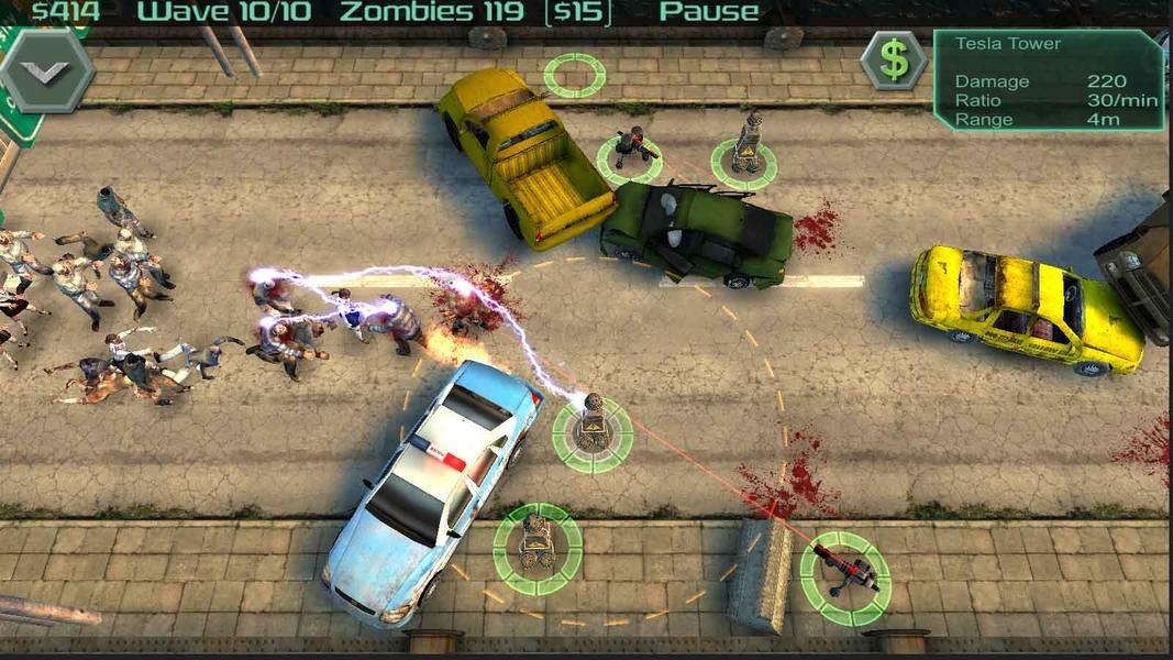 Zombie Defense - Gameplay image of android game