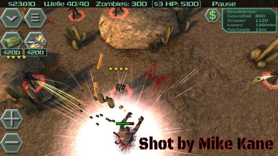 Zombie Defense - Gameplay image of android game