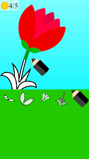 how to draw flower game - Image screenshot of android app