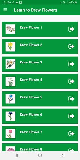 How to Draw Flowers Easy Step - Image screenshot of android app