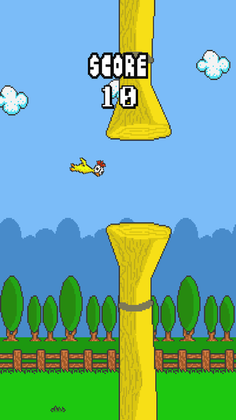 Flappy Rubber Chicken - Gameplay image of android game