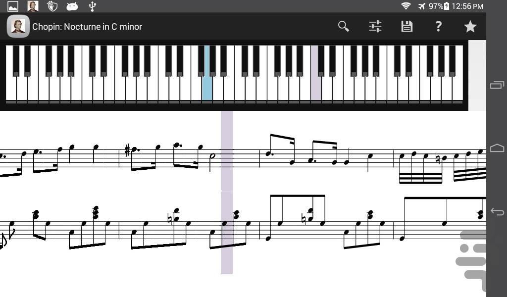Frederic Chopin Piano - Image screenshot of android app