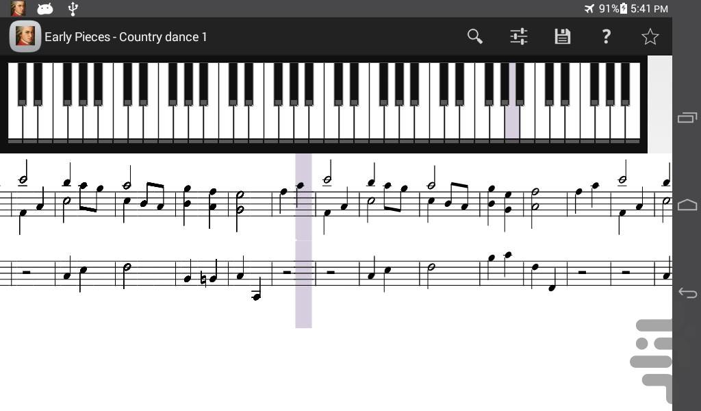 Mozart Piano - Image screenshot of android app