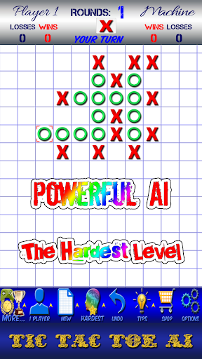 TicTacToe AI - 5 in a Row - Gameplay image of android game