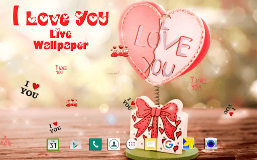 I Love You Live Wallpaper - Image screenshot of android app