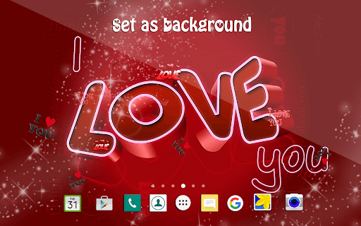 I Love You Live Wallpaper - Image screenshot of android app