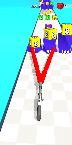 Gun up Weapon Ball Shooter - Gameplay image of android game