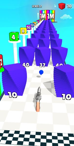 Gun up Weapon Ball Shooter - Gameplay image of android game