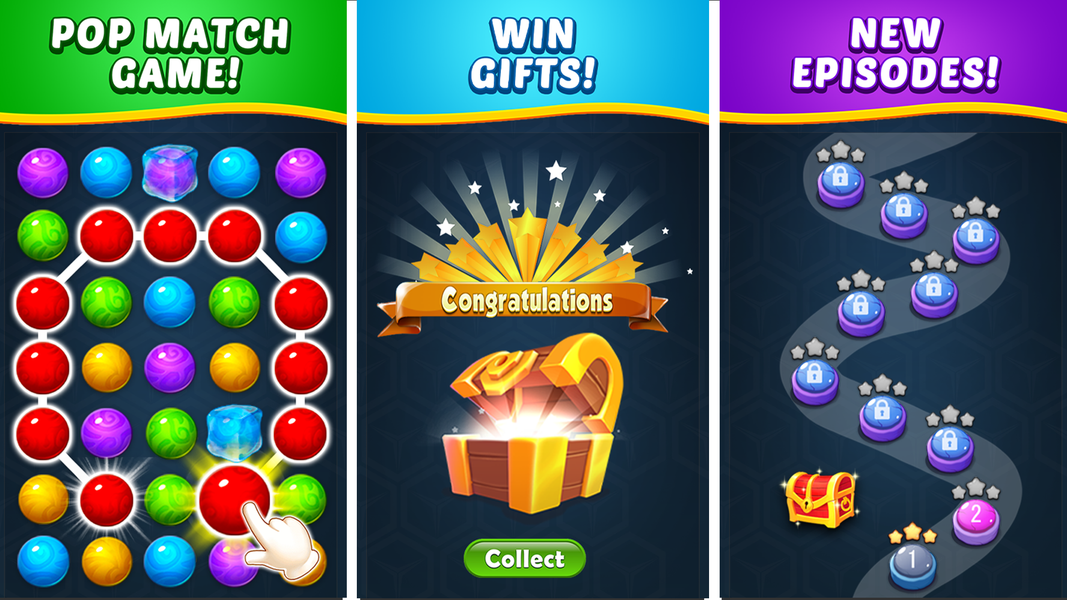 Bubble Pop Games - color match - عکس بازی موبایلی اندروید