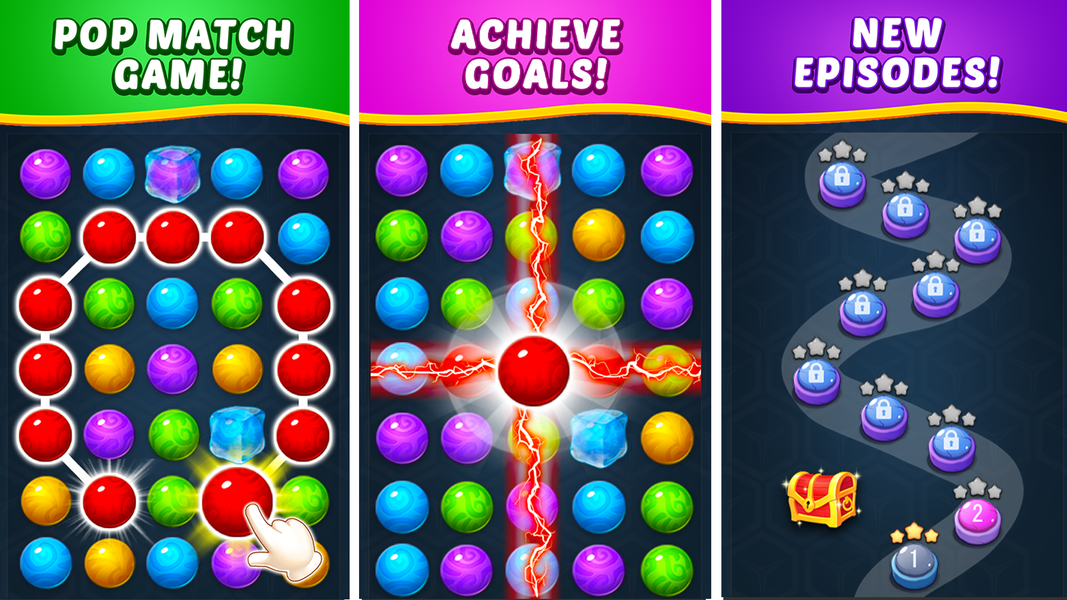 Bubble Pop Games - color match - عکس بازی موبایلی اندروید