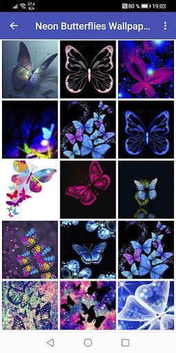 Neon Butterflies Wallpapers - Image screenshot of android app