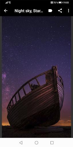 Night sky, Stars Wallpapers - عکس برنامه موبایلی اندروید