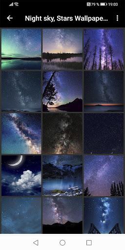 Night sky, Stars Wallpapers - عکس برنامه موبایلی اندروید