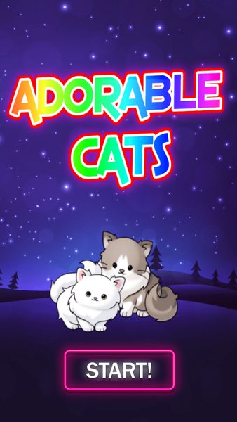 Adorable Cats games no wifi - Gameplay image of android game