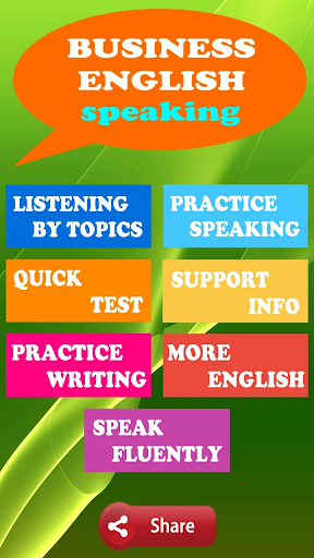 Business English speaking fluently app for free - Image screenshot of android app