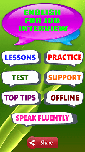 English for job interview questions and answers - Image screenshot of android app