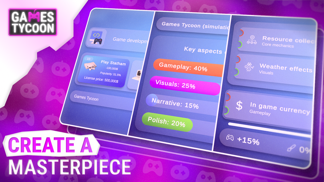 Games Tycoon - gamedev sim - عکس بازی موبایلی اندروید