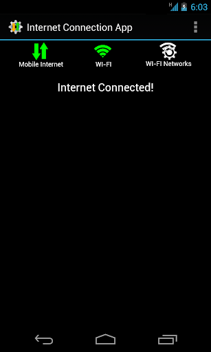 internet connection - Image screenshot of android app