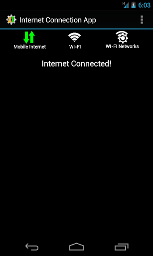 internet connection - Image screenshot of android app