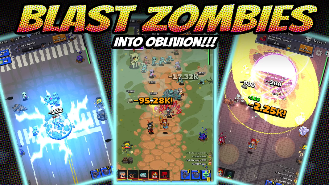 Idle Zombie Superhero - Gameplay image of android game