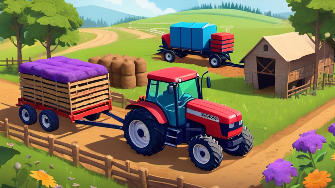 Farming 3D Tractor Simulator - Gameplay image of android game