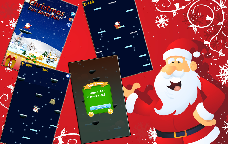 Christmas Run Santa Run - Gameplay image of android game