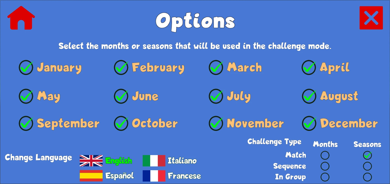 Learn: Months and Seasons - Gameplay image of android game