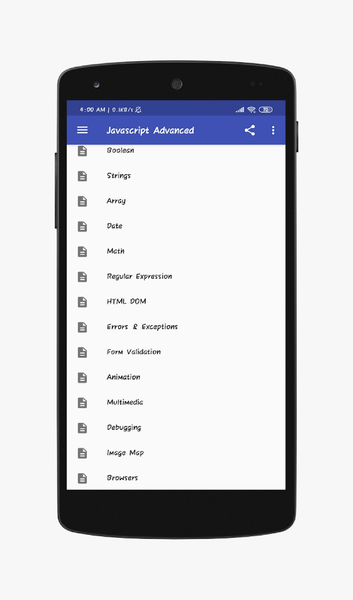 Javascript Advanced - Image screenshot of android app