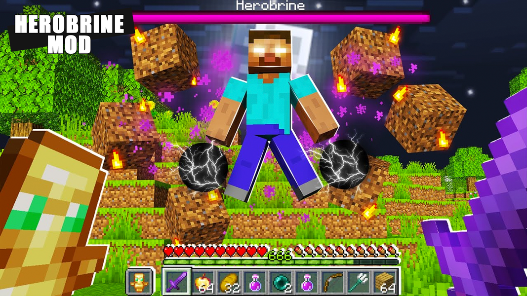 Herobrine Mod for Minecraft PE - عکس برنامه موبایلی اندروید