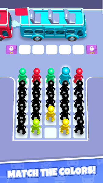 Rainbow Bus Jam - Gameplay image of android game