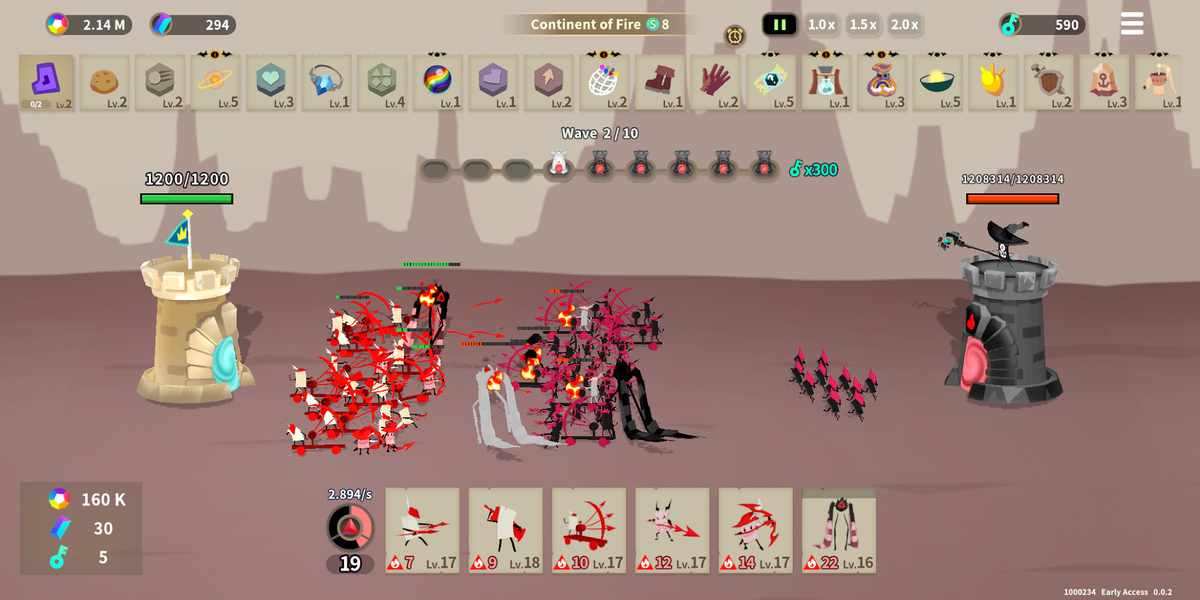 Spellers: Deckbuilding Defense - Gameplay image of android game