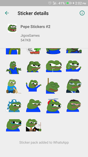 Pepe Meme Stickers - WAStickerApps - عکس برنامه موبایلی اندروید