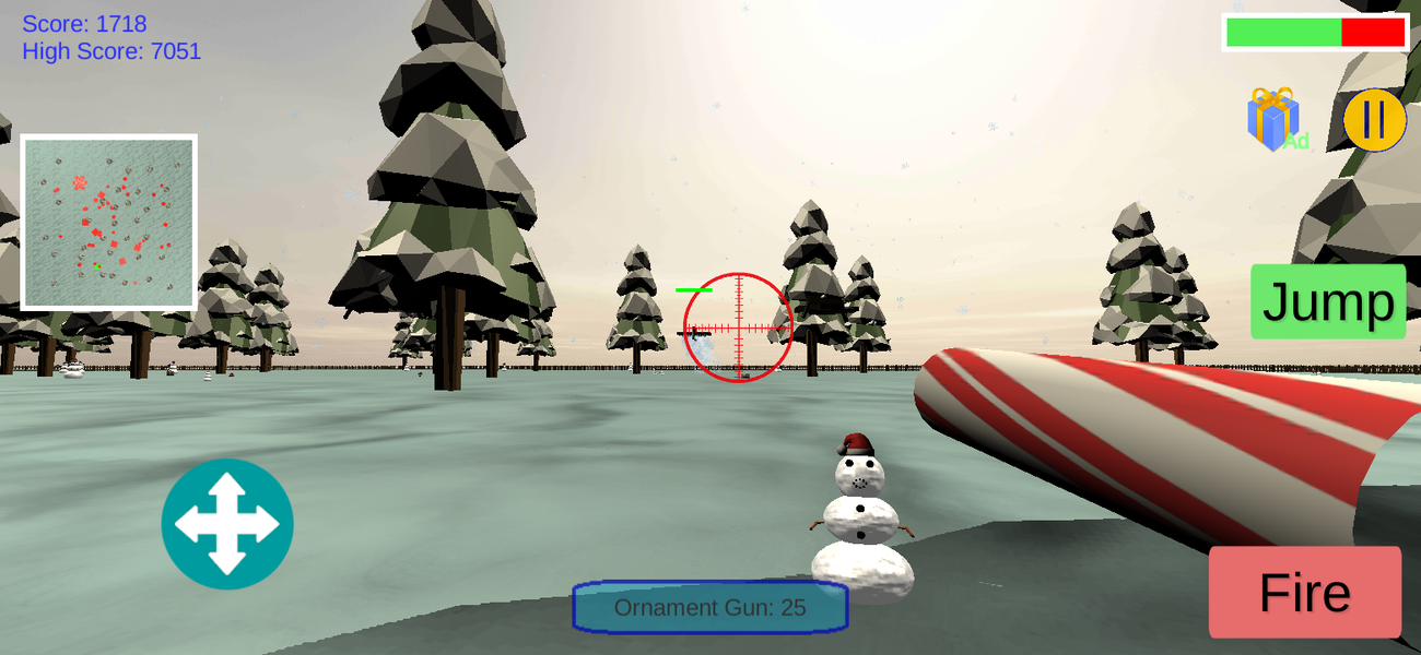 Snowman Battle - Gameplay image of android game